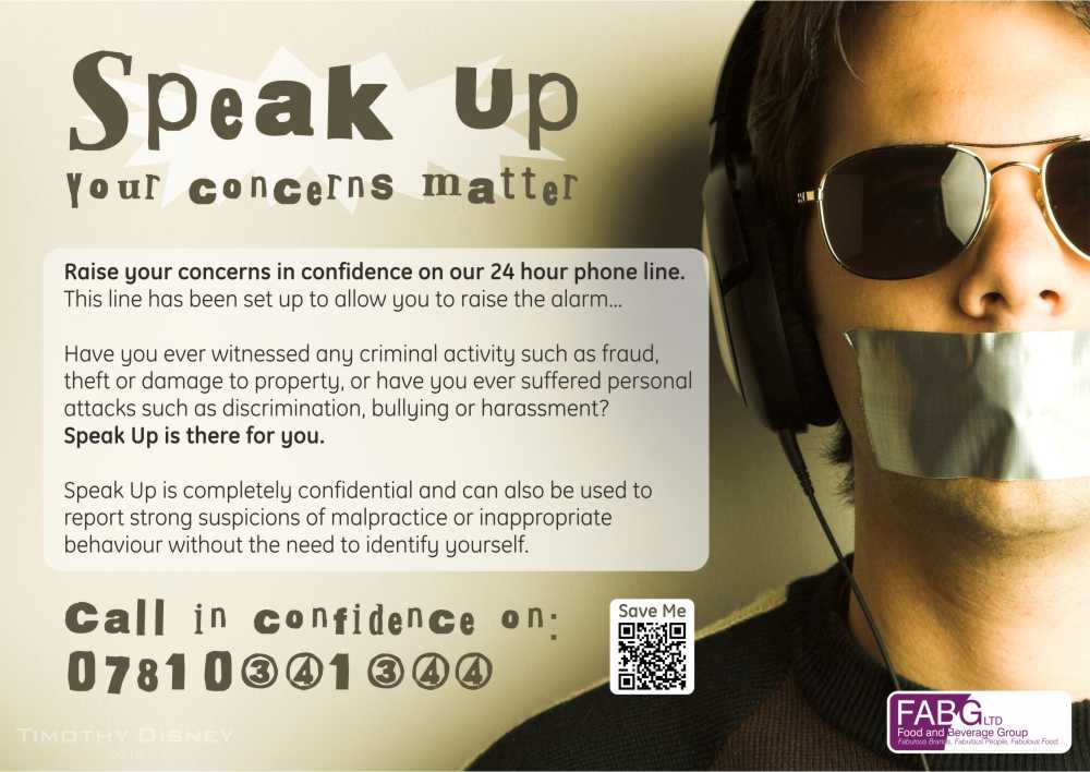 'Speak Up' Campaign Poster