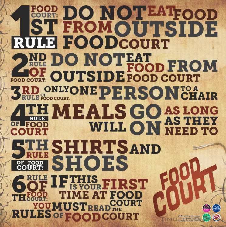 The 'Rules of Fooud Court' Poster