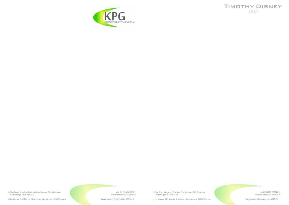 KPG Headed Stationery