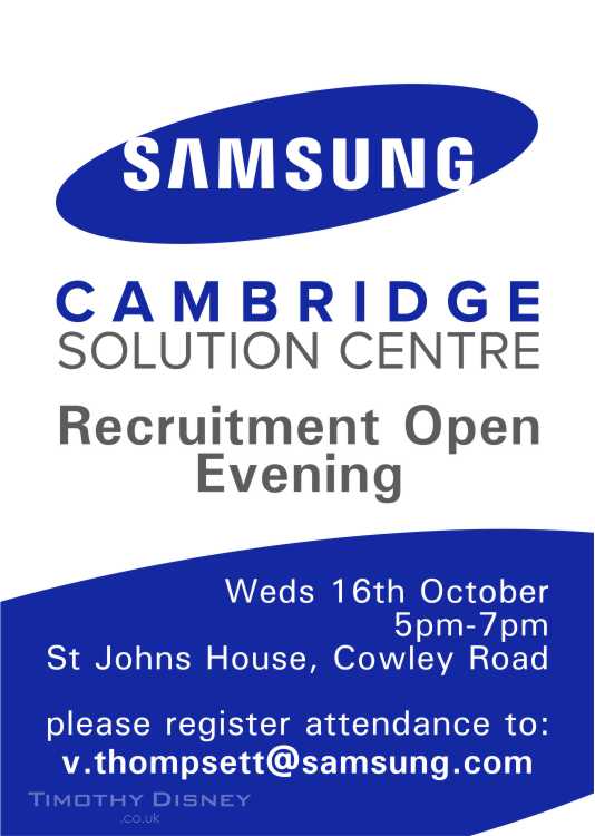 Samsung Recruitment Evening Poster Design