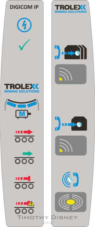 Mine comm system interface panel designs