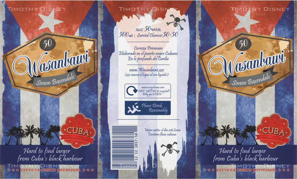 Wasanbawi Beer Can Label Design