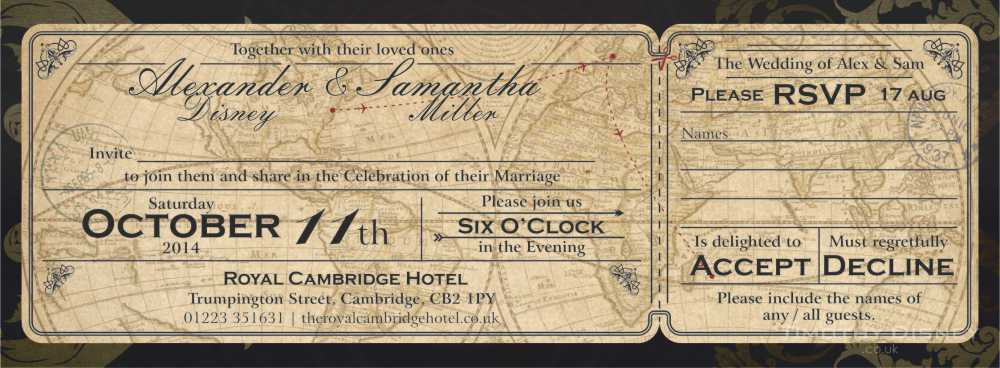 Victorian Traveller themed Invitation